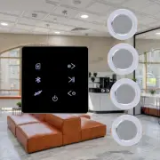 Bluetooth Wall Amplifier Audio Background Speakers Home Theater Bathroom 15W