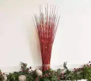 Kringle Express 24" Illuminated Metallic Grass in Red Brand NEW NIB