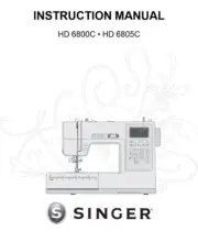 SINGER Heavy Duty 6800C Sewing Machine Operation Instruction Manual PDF printed