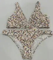 ROXY Size XL / 14 BIKINI Set PEACH ClaSsICS Bathers Top Reg Pants NEW $100+