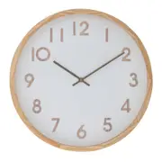 Wall Clock Leonard Natural & White