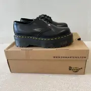 Dr. Martens 1461 Quad Lather Shoes Black 25567001 Fast Shipping #