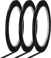 uxcell Whiteboard Tape 3mm x 66m Pinstripe Graphic Chart Line Grid Marking Tapes for Classroom Office Dry Erase Board Art, Black, Pack of 3