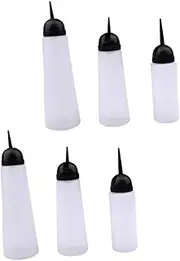 SAFIGLE 6Pcs Hair Dye Applicator Bottle Durable Squeeze Hair Rinse Bottles with Graduated Scale for Salon Use for Shampoo and Scalp Treatment