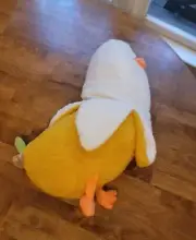 Cute Banana-Duck Stuffed Plush Toy Long Body Hugging Pillow Gift Yellow/White