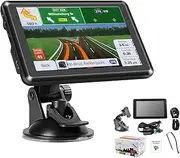 9 Inch Sat Nav, HD Touch Screen GPS Navigation for Cars Trucks with UK and Europe Maps, HGV Sat Nav Trucks, Lifetime Free Updates, Support Postcode Search, Speed Camera Alert, Voice Guidance, POI