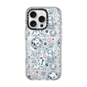 iPhone 16 Pro Clear Case MagSafe Compatible Dalmatian is love by shinkiru