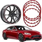 Rim Protector Wheel Rim Protector Rim Protector for Car, Car Wheels Accessory Wheel Rim Decoration Rim Protector, Rim Protectors for Car Rim Protectors Strip 0810(Color:W,Size:18 inch)(R,17 inch)