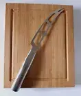 Casauno Durable Stainless steel Cheese knife and wooden cheese board