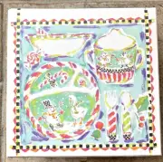 Mackenzie Childs Tender Tidings Snowmen/Geese Dinnerware 5 Piece Set Christmas