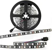 Only One LED Strip SUPERNIGHT 12 V 5050 SMD Strip Non-Waterproof LED Tape Multi-Colour LED Strips Light 16.4 ft/5 m 300 LEDs for Home Decorative Lighting [Black-PCB]