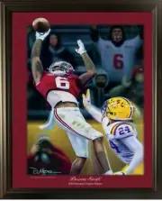 ALABAMA FOOTBALL DANIEL MOORE DEVONTA SMITH 2020 Trophy PRINT framed