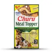 Inaba Dog Churu Meal Topper Treat - Creamy Chicken & Pumpkin 18 x 48g Tubes