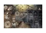 Redesign With Prima "Archival Notes" A1 Decoupage Fiber Paper, Steampunk Style