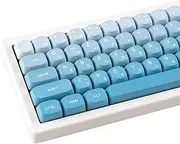 GEKUCAP Japanese MOA Profile PBT Keycaps - 124 Gradient Blue Keycaps for Cherry Gateron MX Switches