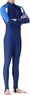 [BIKMAN] Men Diving Swimming Suits Long Sleeve Snorkling One-Piece Swimsuit (Tag XL(Weight:132-154lb))