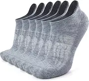 [Busy Socks] Merino Wool Compression Support Ankle Running Hiking Socks for Men Women, Soft Thick Cushion Tab Socks 3/6 Pairs