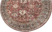 Hearth Rug, 20x32 Inch Soft Water-Absorbent Fireplace Rug, Non Slip Half Round Door Mat, Washable Half Moon for Bathroom Kitchen Door Entry, Round