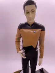 1992 ENESCO Star Trek Lieutenant Commander Data 10in vintage figure w stand 7-1