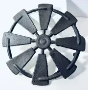 Cast Iron Rustic Country Primitive Amish Windmill Trivet Farm Kitchen Home Decor