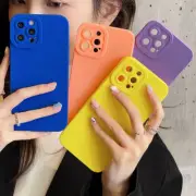 Candy Color Camera Protector Silicone Phone Case For iPhone 14 13 12 11 Pro Max