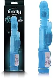 Firefly - Thumper - Glow In Dark Blue 23.9 cm Thrusting Rabbit Vibrator