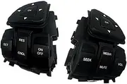 LUMIXE Car Cruise Control Button Flex 2013 2014 2015 2016 2017 2018 2019 Steering Wheel Speed Cruise Radio Control Switch Button BT4T9E740AFW Car Steering Wheel Switch Button(Black 1 Pair)