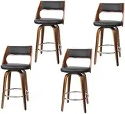 Artiss Bar Stools Stool Set of 4 Swivel Kitchen Counter Barstools Dining Chair Chairs Black in 65cm Seat Height Floor for Home Bar Dining Room Cafe Outdoor Indoor