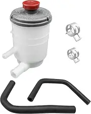Power Steering Reservoir With Suction & Return Line Hose Fit for Honda Accord L4 2.4L 2003 2004 2005 Replace 53701-SDA-A01 53701SDAA01, with 2 Snap Clips