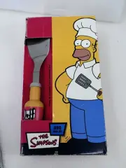 Vintage 2003 The Simpsons BBQ Tool Set Fork/Tongs. New In Package HTF Bart Duff