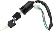 Ignition Lock Switch Black Ignition Lock Ignition Switch Key Fit for 50/110/125/250Cc Pit Quad Dirt Bike ATV