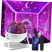 Star Projector Night Light for Kids 15 Colors, Remote+HIFI Bluetooth Speaker