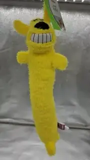 Meijer Plush Loofa Dog Toy - Yellow