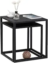 Coffee Tables for Small Spaces, Modern Metal Nesting Tables Set of 2, Living Room Table Sets Feito na China Comfortable Anniversary