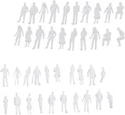 rockible 1/50 1/100 Scale White Figures/People for Layout Diorama Accessories