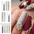 Nail Art Rhinestones Kit DIY Nail Crystal Gems Kit 2400pcs AB Nail GoMRj