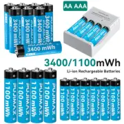 AA AAA Battery 1.5V Rechargeable AA AAA Batteries Charger Toy LOT blue