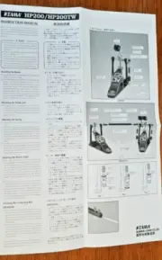 TAMA HP 200 HP 200tw Bass Drum Pedal OWNERS MANUAL - equipment not included