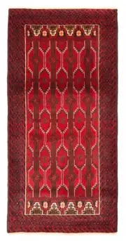 Vintage Hand-knotted Runner Rug 3'7" x 7'4" Traditional Wool Carpet