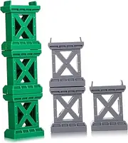 Ciieeo 6 Pcs Train Track Toys Variety of Bridge Heights Track Bridge Supports Train Track Accessories Bridge Support for Wood Train Bridge Support Train Railway Accessories Plastic