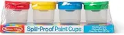 Melissa & Doug Spill-Proof Paint Cups - 4-Pack, Airtight Seal, Snap Lids^Melissa & Doug Spill-Proof Paint Cups - 4-Pack, Airtight Seal, Snap Lids