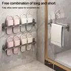 Multifunctional Towel Rack Wall Mount Storage Shelf Useful Slipper Bracket