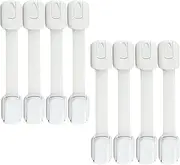 YQQZQ Adjustable Child Safety Locks,8Pcs Multi-Purpose Use for Cabinets,Drawer,Cupboards,Toilets,Fridge,Oven,Bins