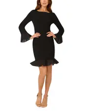 Adrianna Papell Crepe Short Dress