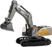 Gemini&Genius Excavator Toys Construction Vehicle Toys 1/50 Scale Diecast Mechanical Digger Engineering Heavy Duty Site Alloy Model Toys for Kids (Yellow)