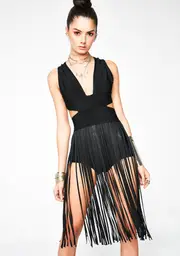 Too Much Sauce Fringe Dress