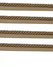 Piping Cord 8mm on Tape - Antique Gold. Price is for 1 metre.