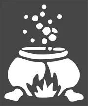 6"x7" Clear Plastic Stencil - Cauldron Brewing (MC625)