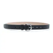 [Phoebe Philo] Phoebe Philo-Black Round Buckle 25mm Calf Leather Belt-Donna ML STAND