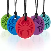 Spider Sensory Silicone Chew Necklaces 5 PK Sensory Toys Autism ADHD SPD Special